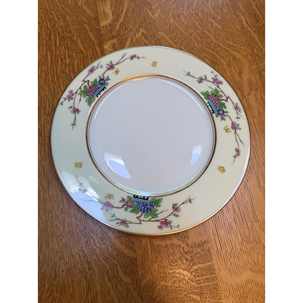 Vtg Lenox Mandarin Dinner Plate Gold Rim Excellent
